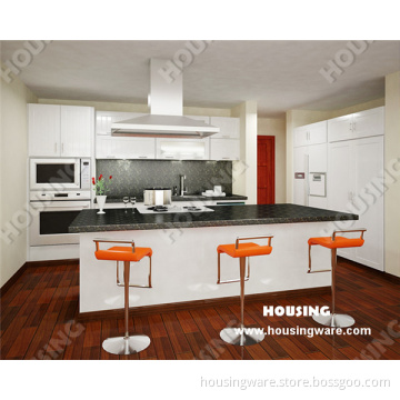 White Solid Wood Kitchen Cabinet with 2 Years Warranty